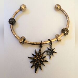 Gold Tone Lucky Brand Sun/Star Bangle